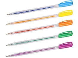 Długopisy żelowe RYSTOR GZ brokatowe 5 kolorów etui