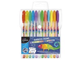Długopisy żelowe KIDEA 12 kolorów