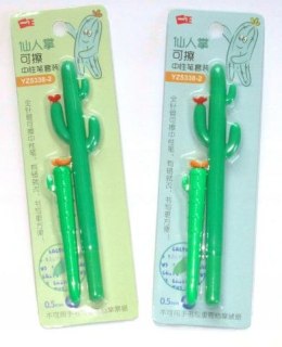 Długopis wymazywalny Kaktus blister długopis+gumka