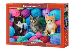 Puzzle 1000 Koty w kłębkach wełny CASTOR