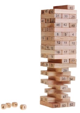 Drewniana Wieża GRA zręcznościowa Wieża z klocków Klocki drewniane