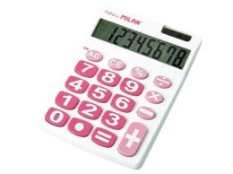 Kalkulator 8 pozycji duże klawisze biały MILAN