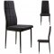 Zestaw krzesła tapicerowane do jadalni i salonu 4szt czarne
