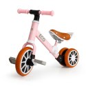 Rower rowerek trójkołowy biegowy z pedałami 2w1 Różowy ECOTOYS