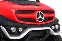 Mercedes Benz Unimog dla dzieci Czerwony + Napęd 4x4 + Pilot + Bagażnik + Wolny Start + MP3 LED