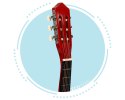 Gitara dla dzieci duża klasyczna drewniana 6 strun ECOTOYS