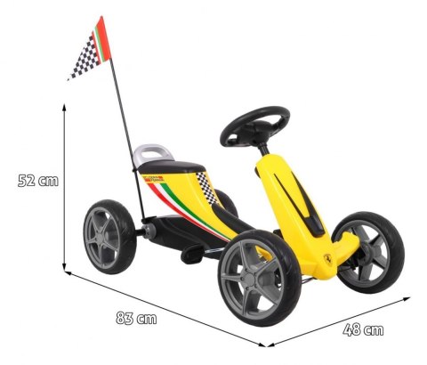 Gokart Ferrari Żółty