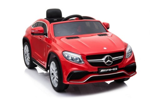 Pojazd Mercedes Benz GLE63 AMG Czerwony MERCEDES GLE63 auto na AKUMULATOR dla DZIECI