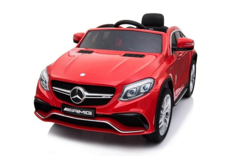 Pojazd Mercedes Benz GLE63 AMG Czerwony MERCEDES GLE63 auto na AKUMULATOR dla DZIECI