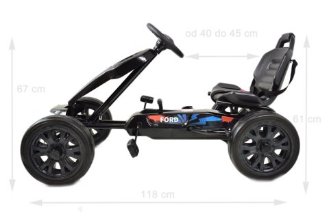 GOKART NA PEDAŁY LICENCJA FORD KOŁA EVA JAKOŚĆ /DK-G01-PEDAŁY