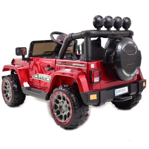 MEGA JEEP FULLTIME, NAPĘD 4X4, 1X12V ,WOLNY START/ MIĘKKIE KOŁA, FUNKCJA BUJANIA EXCLUSIVE LAKIER/7588