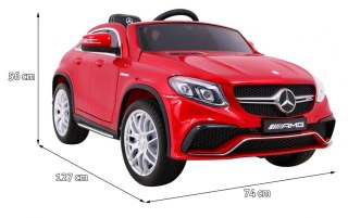 Pojazd Mercedes Benz GLE63 AMG Lakierowany Czerwony MERCEDES GLE63 auto na AKUMULATOR dla DZIECI