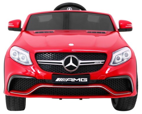 Pojazd Mercedes Benz GLE63 AMG Lakierowany Czerwony MERCEDES GLE63 auto na AKUMULATOR dla DZIECI