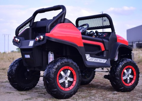 MERCEDES BENZ UNIMOG 4X4,12V14AH, AMORTYZATORY, MIĘKKIE KOŁA, MP4, SUPER OPCJA/UNIMOG