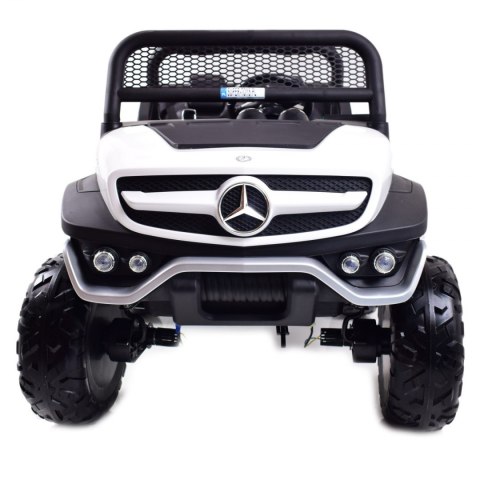 MERCEDES BENZ UNIMOG 4X4,12V14AH, AMORTYZATORY, MIĘKKIE KOŁA,MIĘKKIE SIEDZENIE SUPER OPCJA/UNIMOG