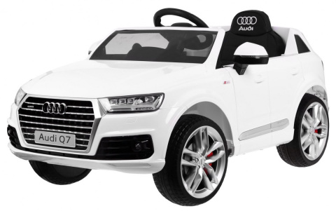 AUTO NA AKUMULATOR AUDI Q7 2.4G NA LICENCJI 2x45W + MIĘKKIE KOŁA EVA + INTELIGENTNY PILOT 2.4 Ghz + SKÓRA FOTEL Toyz Audi Q7