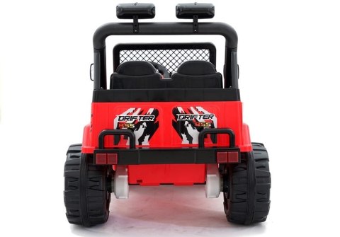 Auto na Akumulator Raptor 2x45 dwuosobowy Czerwony Jeep Raptor Drifter