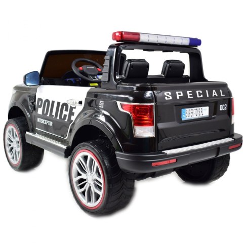 JEEP POLICJA 4X4, 2x12V Z AMORTYZATORAMI, PILOT, REDUKTOR/ XMX-601