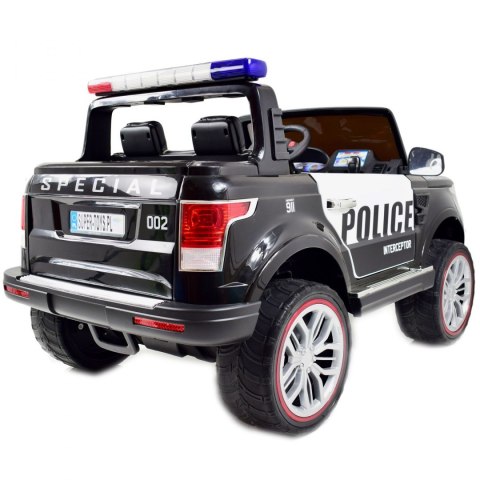 JEEP POLICJA 4X4, 2x12V Z AMORTYZATORAMI, PILOT, REDUKTOR/ XMX-601