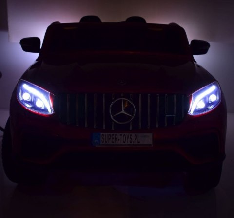 MERCEDES GLC 63S LICENCJA, 4X4, 2x12V, WALIZKA, MIĘKKIE KOŁA EVA, MIĘKKIE SIEDZENIE, LAKIER POLEROWANY, FULL OPCJA/XMX608