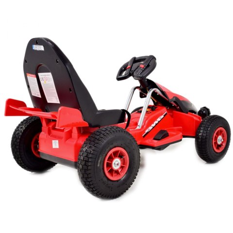 Gokart na akumulator sterowany pilotem, wolny start, hamulec, pompowane koła /TL5388