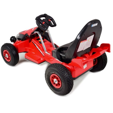 Gokart na akumulator sterowany pilotem, wolny start, hamulec, pompowane koła /TL5388