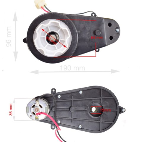 Zespół napędowy do pojazdów 12 V 13000 RPM/WW-2