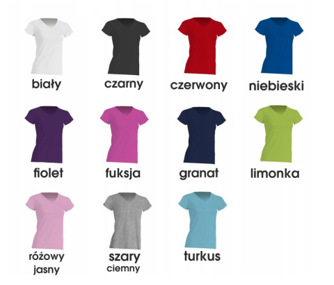 Koszulka damska W SEREK V-neck JHK ROZMIARY KOLORY Kraków wysyłka