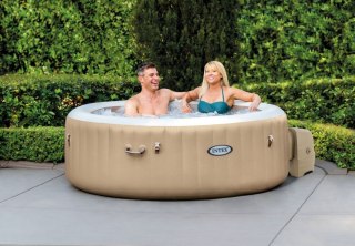 Dmuchane ogrodowe Spa Hydromasaż SAHARA TAN ROUND INTEX 28476