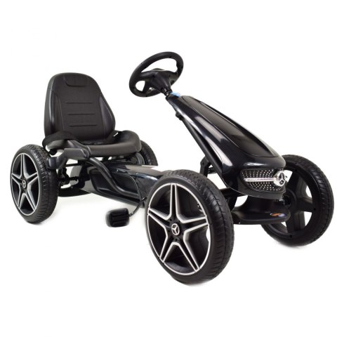 GOKART NA PEDAŁY LICENCJA MERCEDESA KOŁA EVA, MIĘKKIE SIEDZENIE Z LOGIEM MB JAKOŚĆ /XMX610