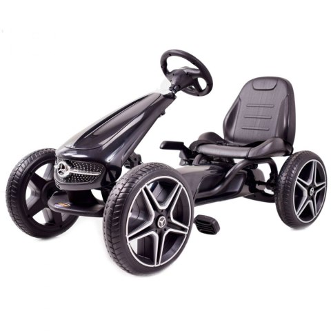 GOKART NA PEDAŁY LICENCJA MERCEDESA KOŁA EVA, MIĘKKIE SIEDZENIE Z LOGIEM MB JAKOŚĆ /XMX610