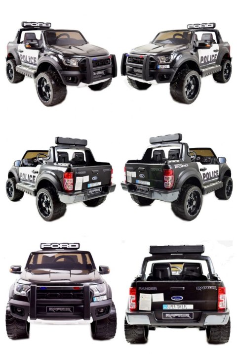 FORD RANGER F150RP POLICJA LICENCJA, MIĘKKIE KOŁA EVA, WOLNY START, KLUCZYK FULL OPCJA 12V F ORD RAPTOR POLICJA