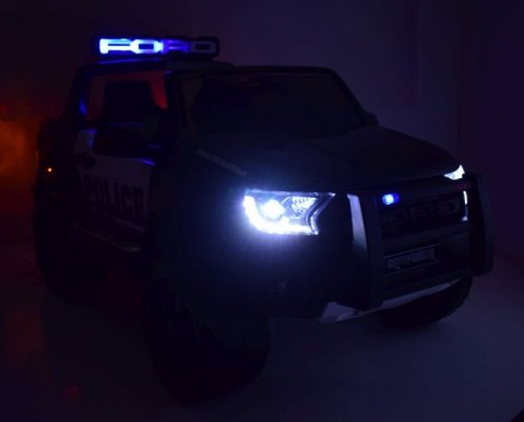 FORD RANGER F150RP POLICJA LICENCJA, MIĘKKIE KOŁA EVA, WOLNY START, KLUCZYK FULL OPCJA 12V F ORD RAPTOR POLICJA