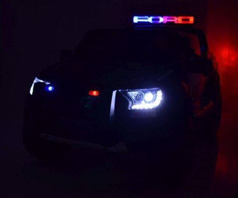 FORD RANGER F150RP POLICJA LICENCJA, MIĘKKIE KOŁA EVA, MIĘKKIE SIEDZENIE, WOLNY START, KLUCZYK FULL OPCJA 12V