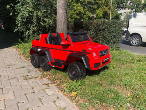 OGROMNY Mercedes G63 6x6 na akumulator 6x6 45W /EVA /PILOT /obciążenie do 100kg! 1888