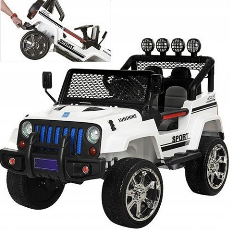 MEGA JEEP DRIFFTER EXCLUSIVE DLA 2 DZIECI, WOLNY START/ LAKIER. MIĘKKIE SIEDZENIE HP-011