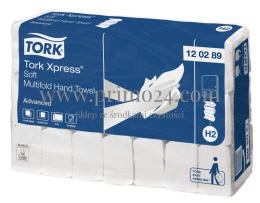 Tork Xpress® miękki ręcznik Multifold, trzypanelowy, 2 warstwy 120289 system H2, 21 składek w opakowaniu