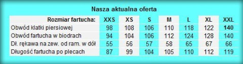 Biały laboratoryjny fartuch damski Rozmiar M 100% bawełna