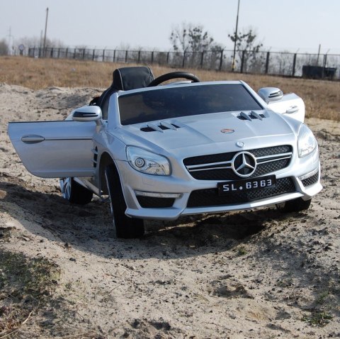 MERCEDES SL 63 AMG Z AMORTYZATORAMI, MIĘKKIE KOŁA, SIEDZENIE, HAMULEC, LAKIER/SL63