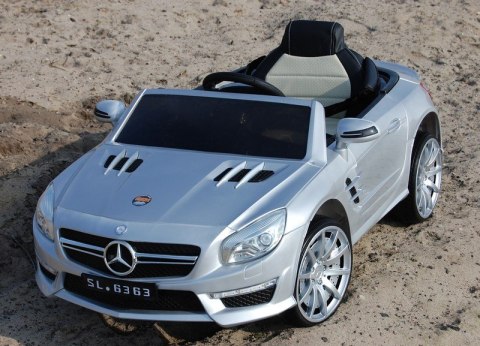 MERCEDES SL 63 AMG Z AMORTYZATORAMI, MIĘKKIE KOŁA, SIEDZENIE, HAMULEC, LAKIER/SL63