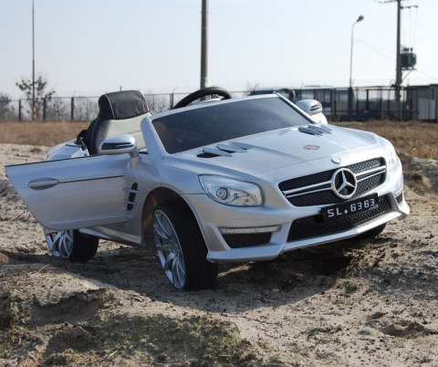 MERCEDES SL 63 AMG Z AMORTYZATORAMI, MIĘKKIE KOŁA, SIEDZENIE, HAMULEC, LAKIER/SL63