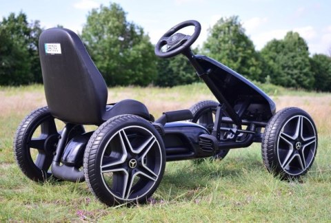 GOKART NA PEDAŁY LICENCJA MERCEDESA KOŁA EVA, MIĘKKIE SIEDZENIE Z LOGIEM MB JAKOŚĆ /XMX610