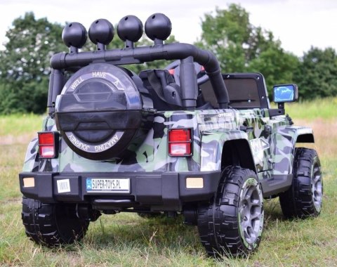 MEGA JEEP FULLTIME, NAPĘD 4X4, 1X12V ,WOLNY START/ MIĘKKIE KOŁA, FUNKCJA BUJANIA EXCLUSIVE LAKIER/7588