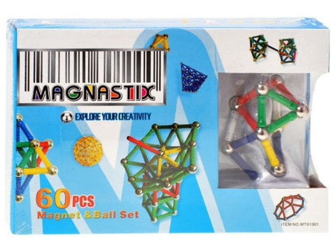 Klocki Magnetyczne 60 elementów MAGNASTIX ZA0655