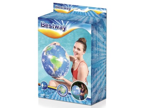 Bestway Świecąca piłka globus plażowa 61 cm 31045