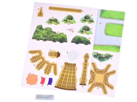 Puzzle 3D wieża Eiffla 23el oświetlenie LED ZA2887