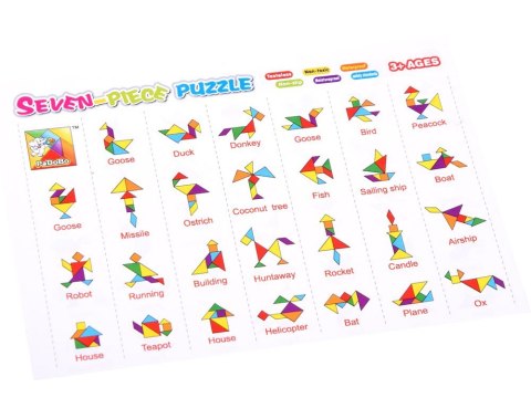 Puzzle piankowe układanka logiczna tangram ZA3343