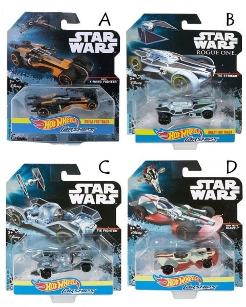 Hot Wheels Pojazdy Star Wars autka kolekcja ZA3636