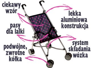 Słodki Wózek spacerowy dla lalek kolory ZA0719