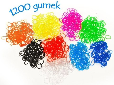 ZESTAW Loom Bands1200 gumek gumki CERTYFIKAT ZA993